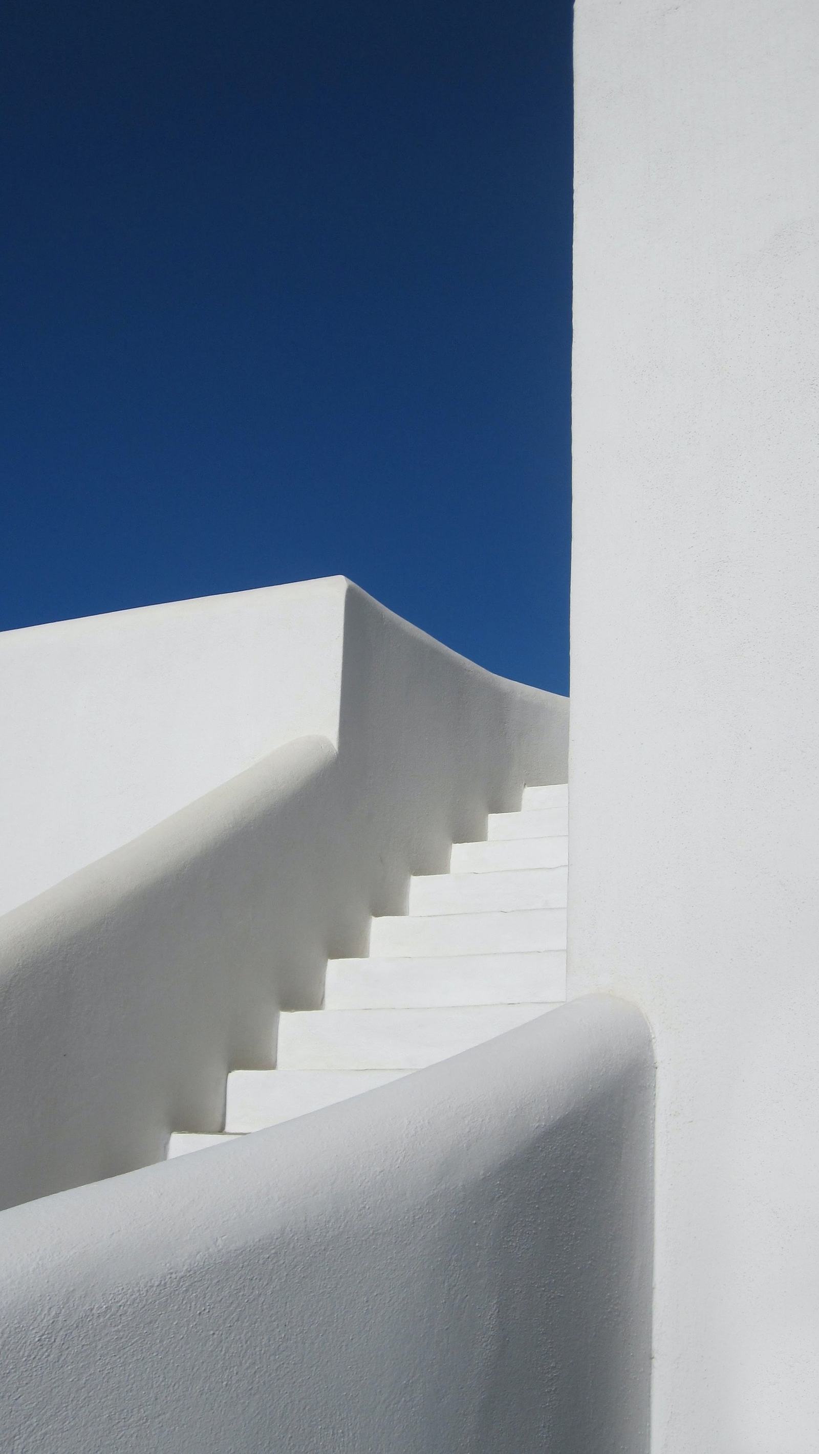 White staircase against a blue sky, Menorca